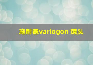 施耐德variogon 镜头